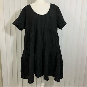 A new day| Casual short black dress NWOT Size L short sleeves